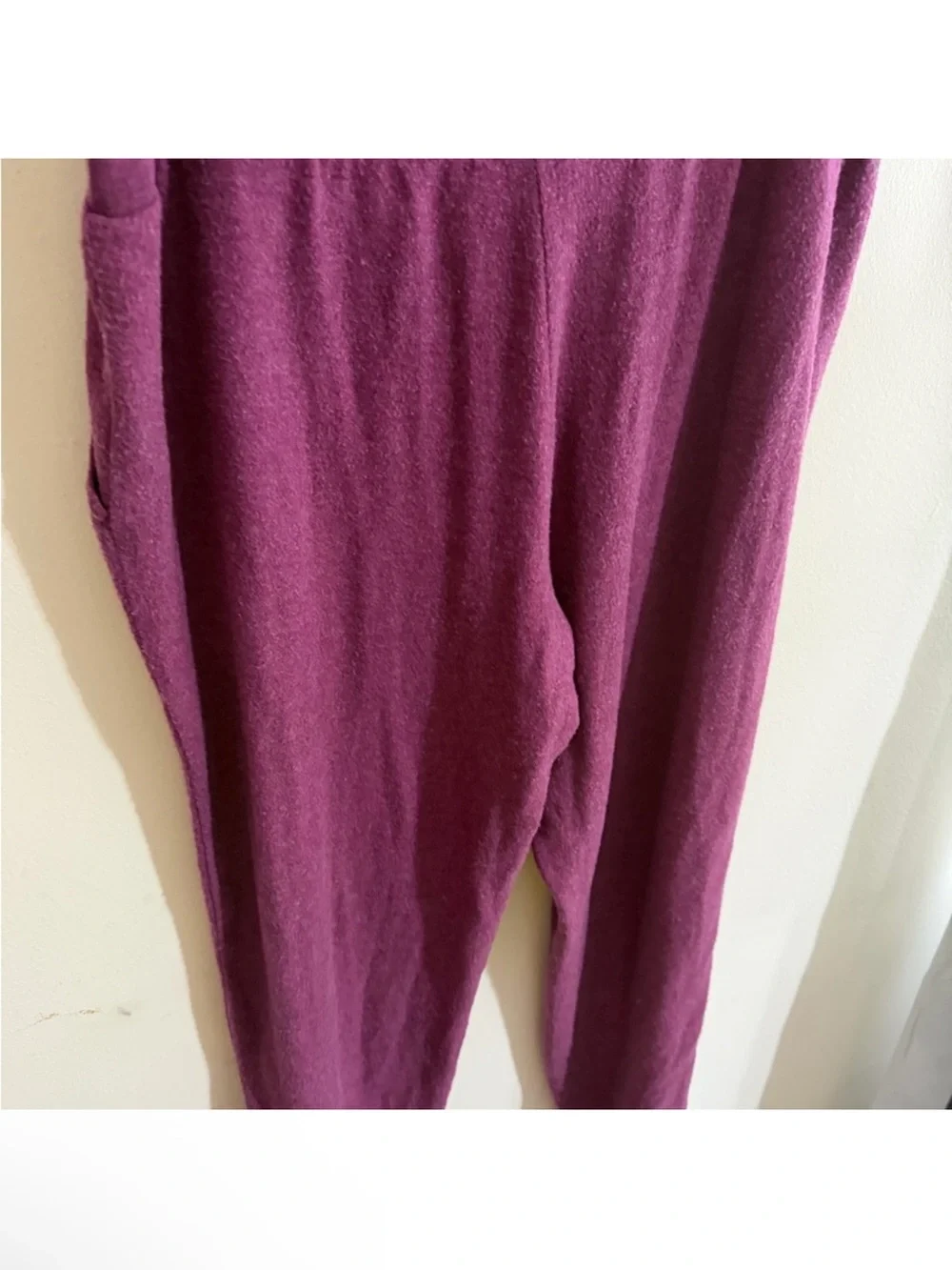 Wildfox Size XXL Joggers - Plum with Cream Drawstring